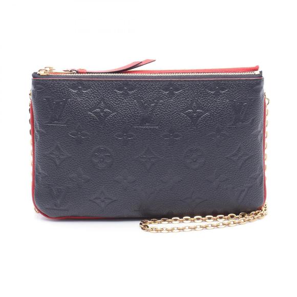 Louis Vuitton Pochette Double Zip Empreinte Marine Rouge Bag Navy Blue - Picture 1 of 6